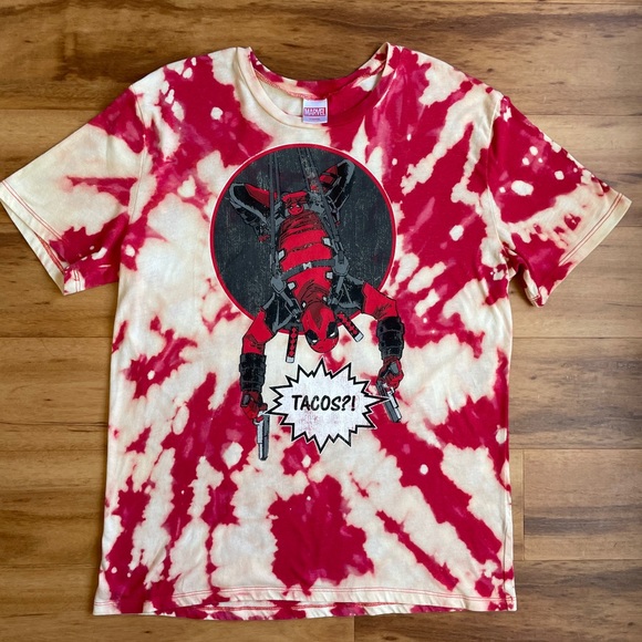 Other - Marvel Deadpool custom bleached T-shirt